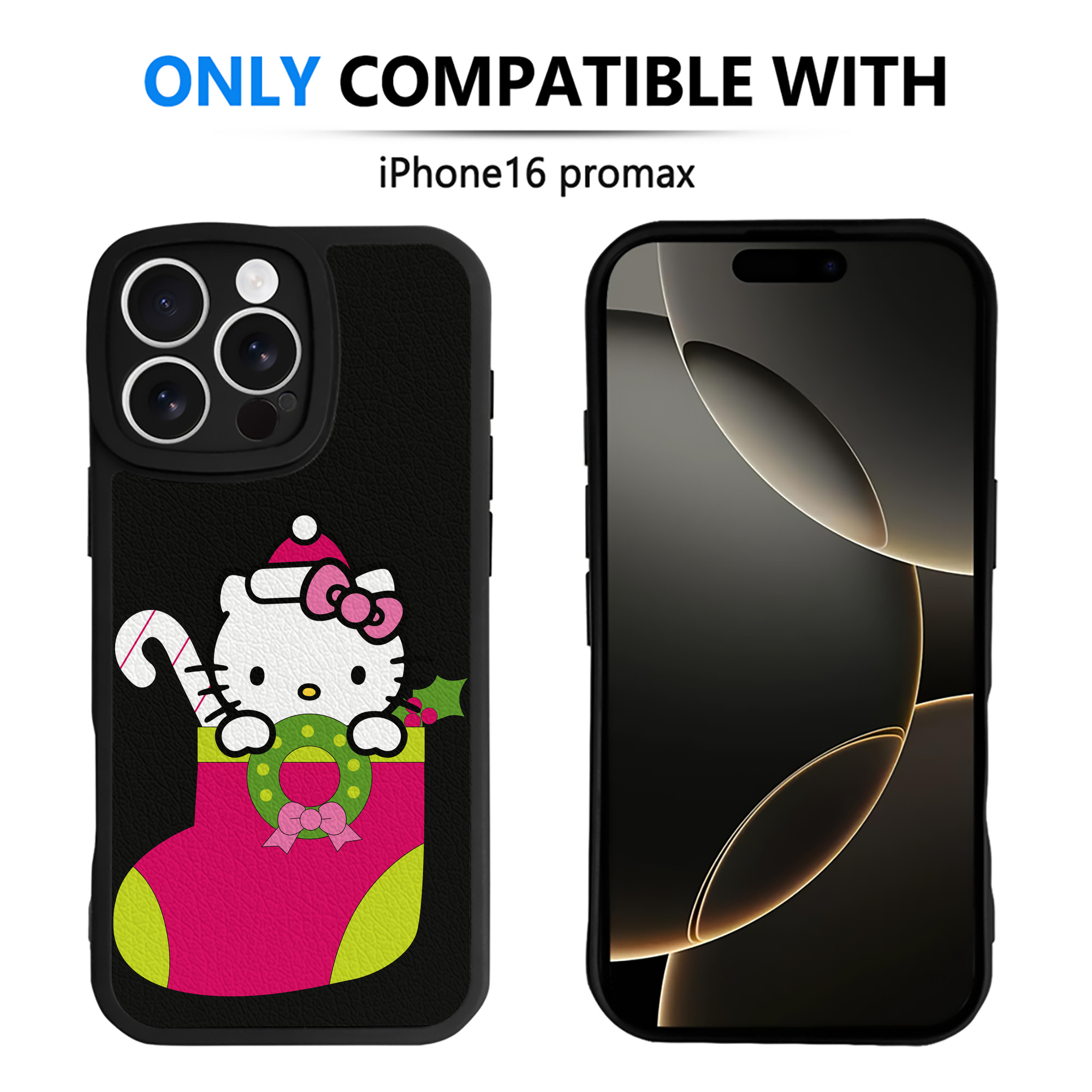 （画像用） Hello Kitty ハローキティ 【iPhone 16シリーズ対応】シリコンスマホケース（レザー調） 材質：シリコン